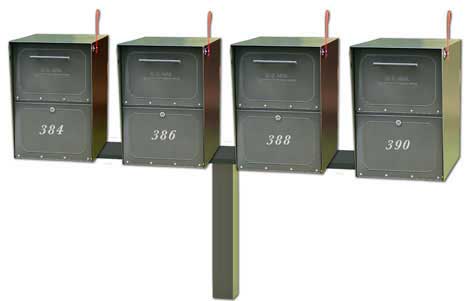 Medium Oasis Mailboxes Quad Standard Post