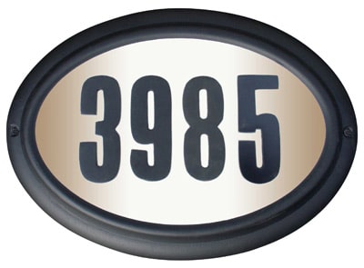 QualArc Edgewood Oval Lighted Address Plaque Product Image