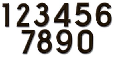 Fuoriserie Ecco Bronze 4 Inch House Numbers Product Image