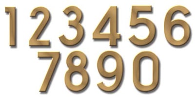 Fuoriserie Ecco Brass 4 Inch House Numbers Product Image