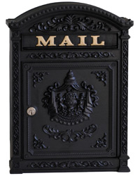 Ecco 6 Wall Mount Mailbox Black