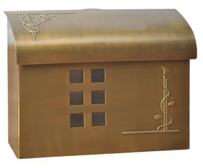 Ecco 7 Mailbox Satin Brass