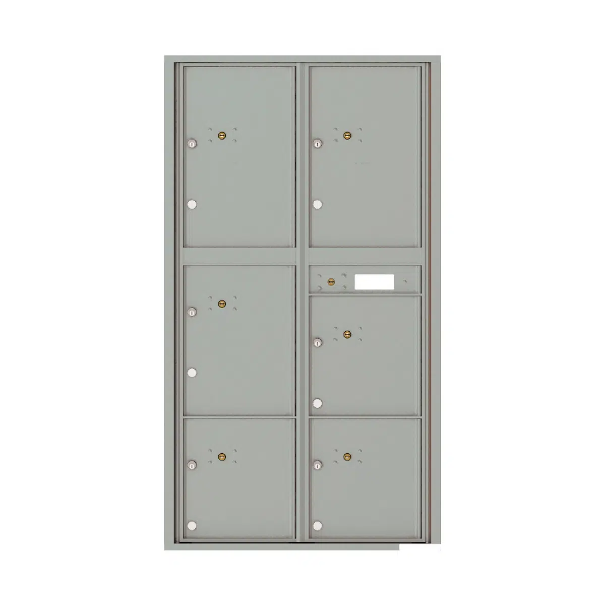 Recessed 4C Horizontal Mailbox – 6 Parcel Lockers – Front Loading – 4C16D-6P-206550 – Private Delivery Product Image