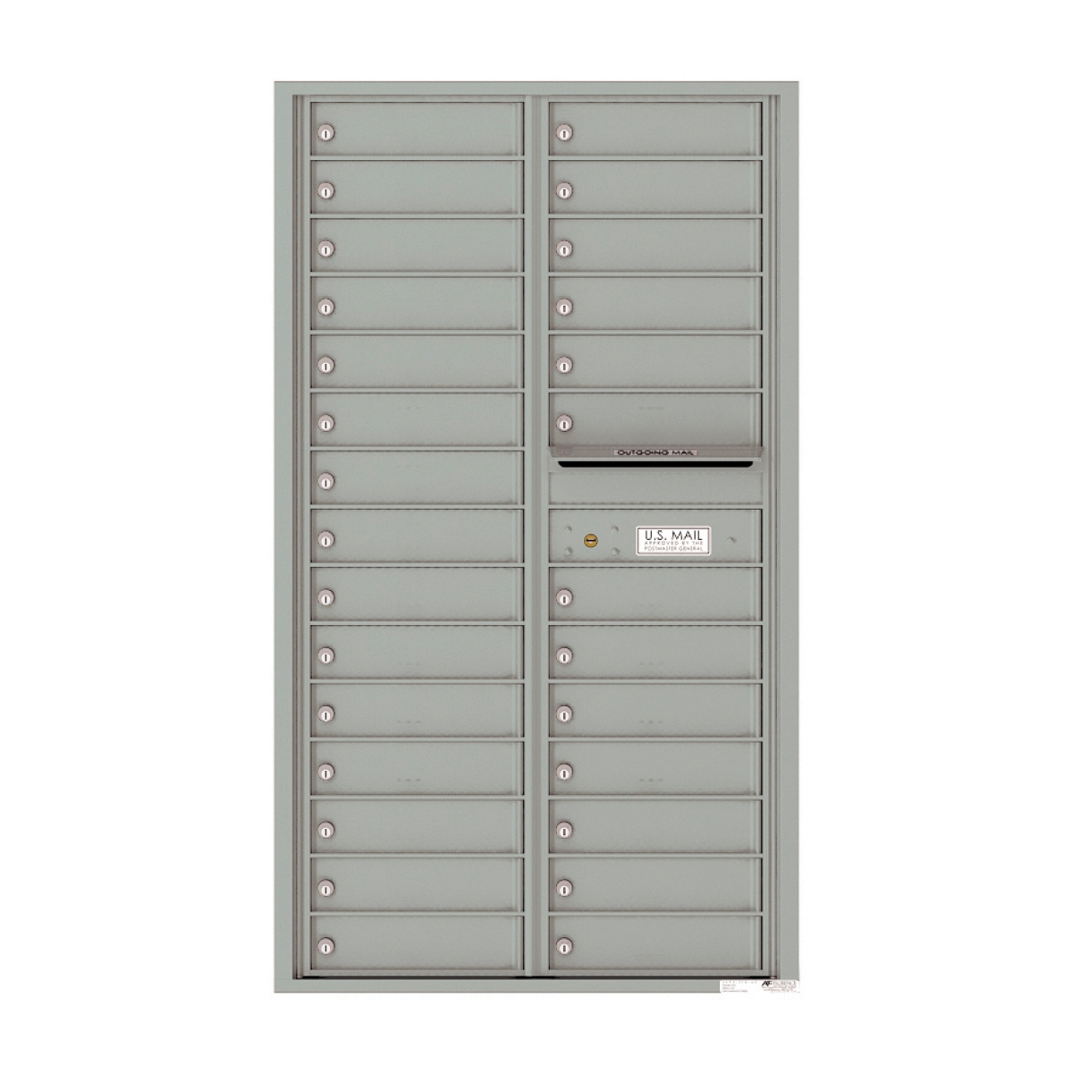 Surface Mount 4C Horizontal Mailbox – 28 Doors – Front Loading – 4C15D-28-SM Product Image