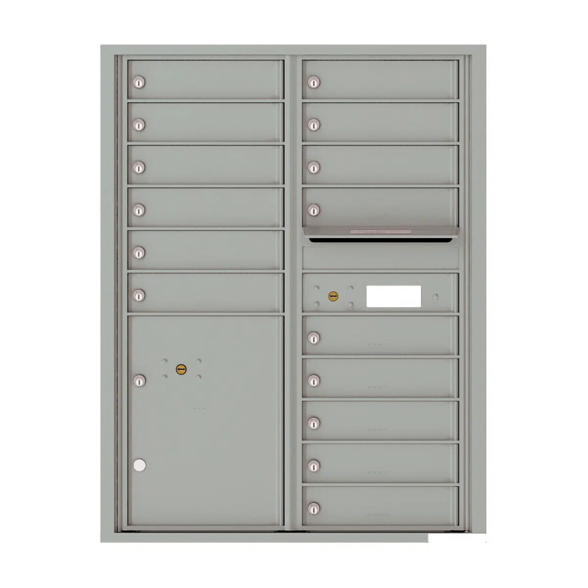 Florence Recessed 4C Horizontal Mailbox – 15 Tenant Doors, 1 Parcel Locker – Front Loading – 11 Doors High – USPS Access Product Image