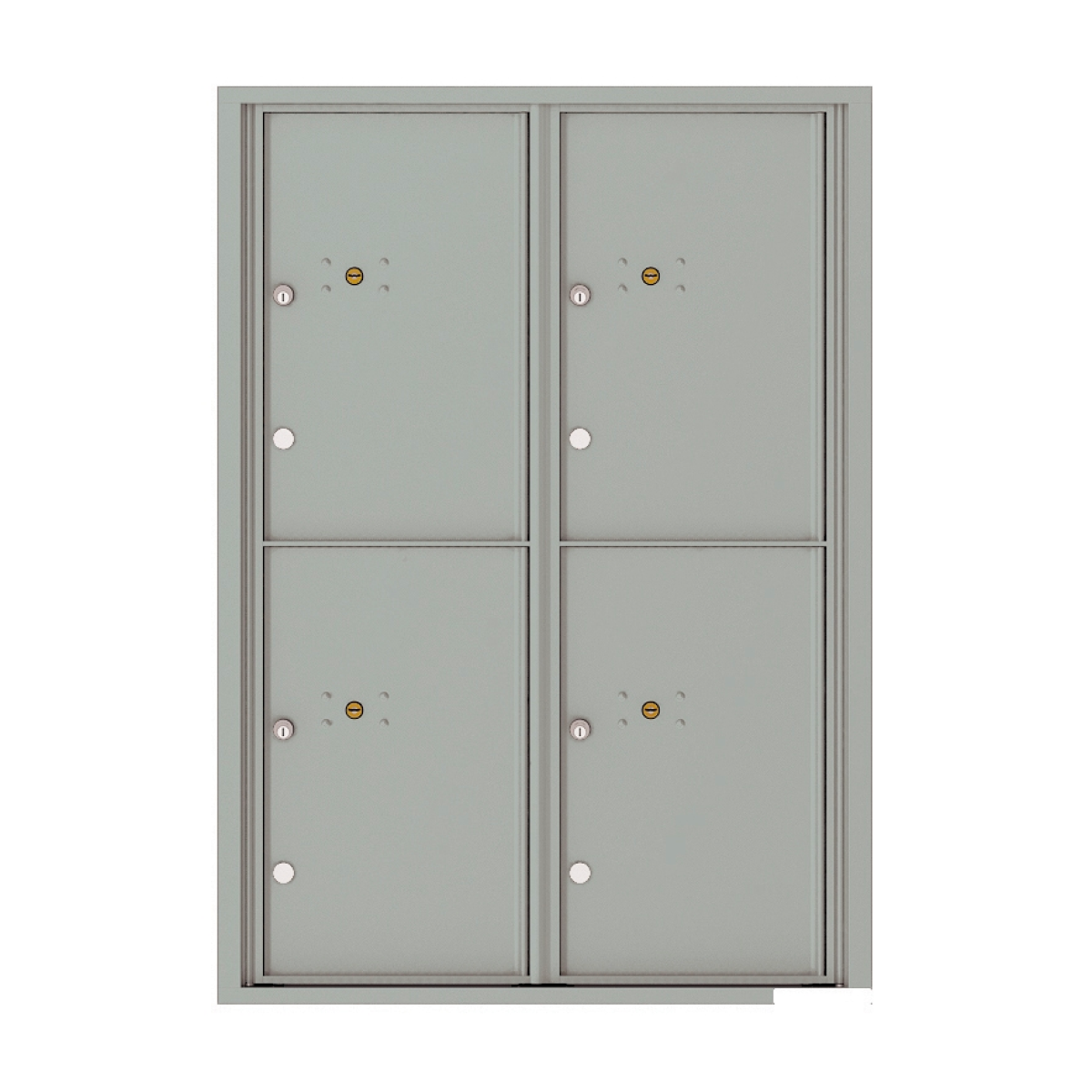 Recessed 4C Horizontal Mailbox – 4 Parcel Lockers – Front Loading – 4C12D-4P – USPS Approved Product Image