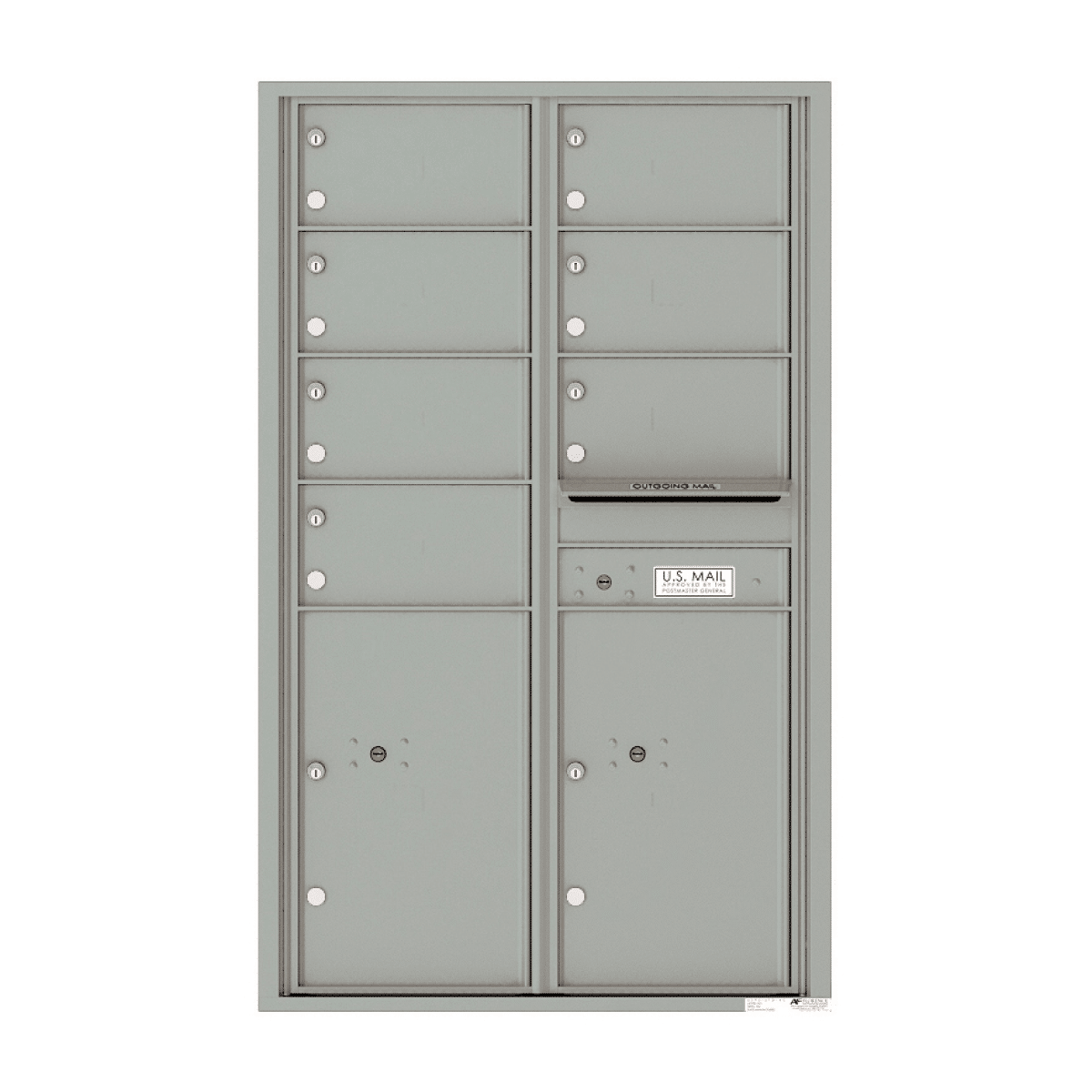 Florence Recessed 4C Horizontal Mailbox – 7 Tenant Doors, 2 Parcel Lockers – Front Loading – 14 Doors High – USPS Access Product Image