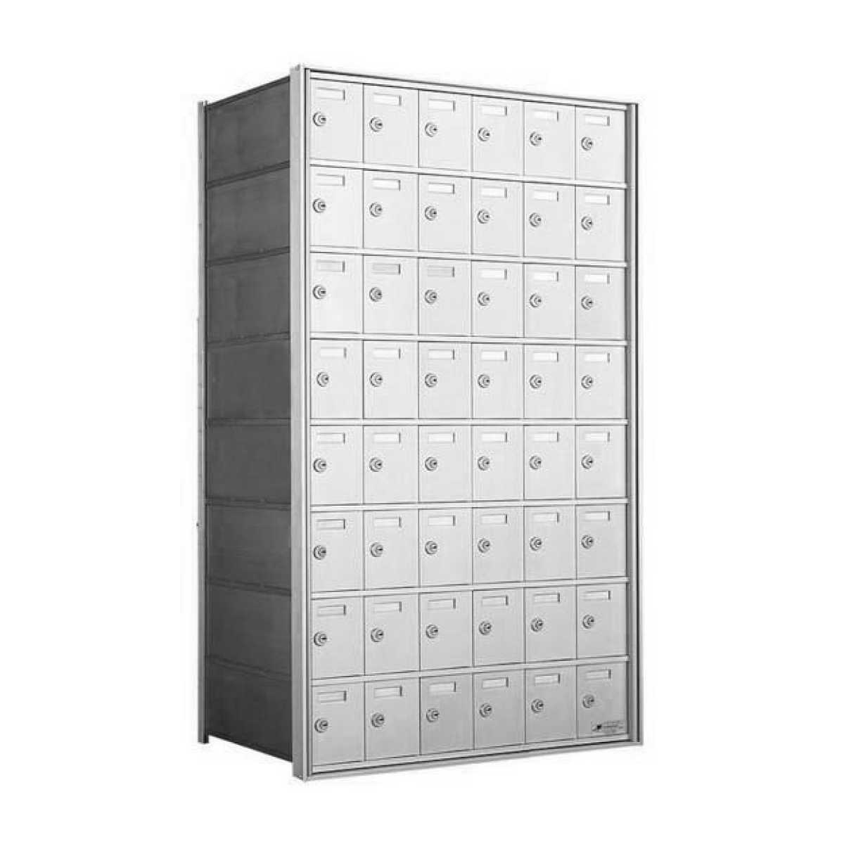 8 Doors High x 6 Doors (48 Tenants) 1700 Horizontal Mailbox Rear-Load Private Distribution in Anodized Aluminum Finish Product Image