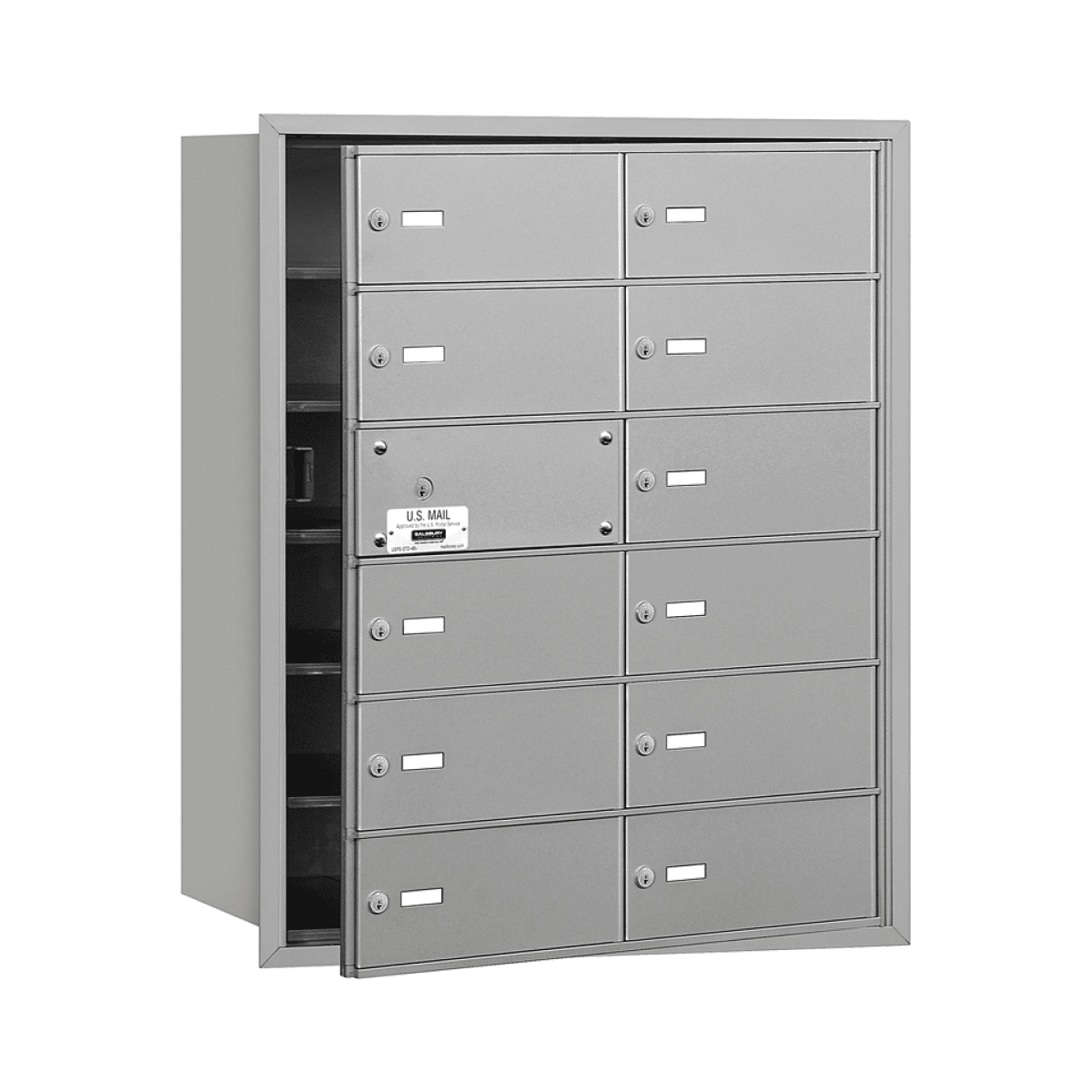 12 Door Front Loading 3612 Salsbury 4B+ Horizontal Mailboxes (11 Tenant Doors and 1 Master Door) Product Image