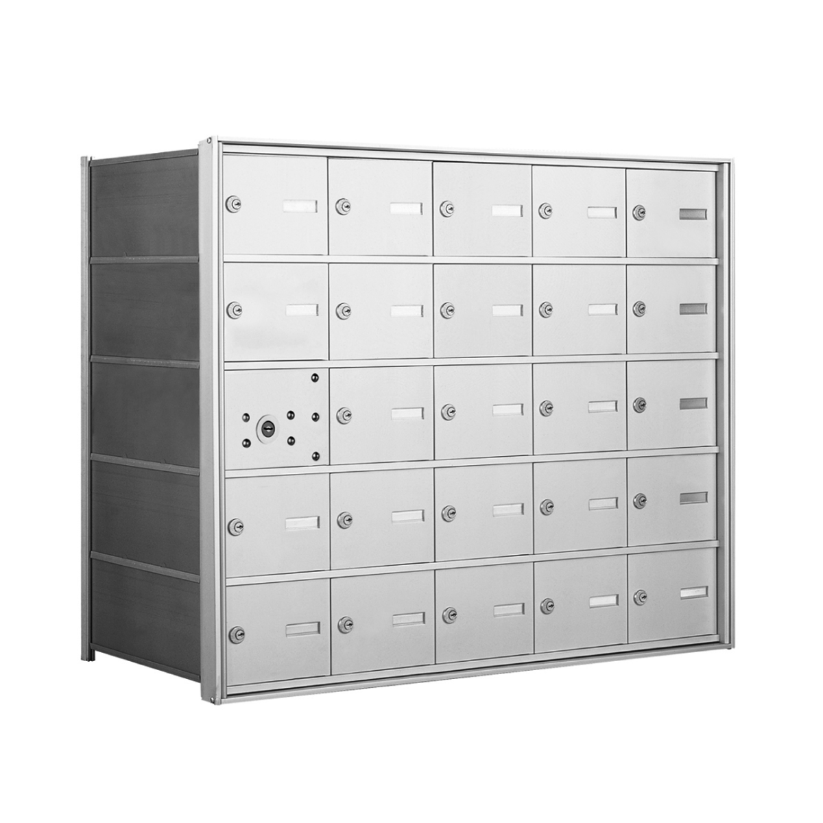 1400 Series Front Loading Horizontal Mailboxes in Anodized Aluminum Finish – 24 Tenant Doors And 1 USPS Master Door Product Image