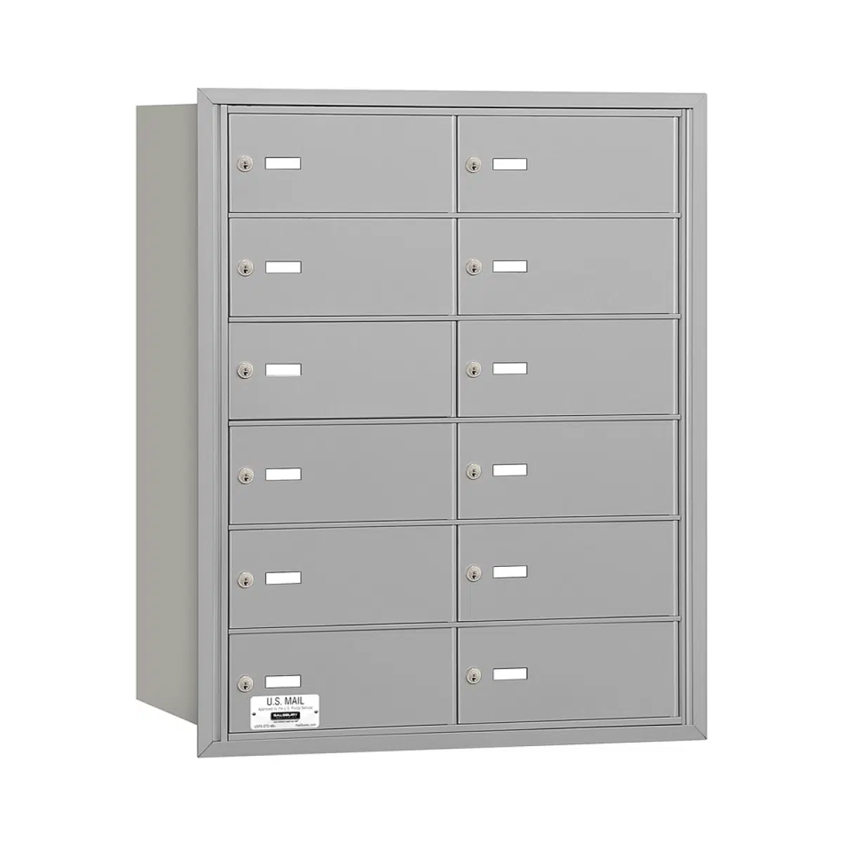 12 Door Rear Loading 3612 Salsbury 4B+ Horizontal Mailboxes Product Image