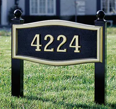 Gaines Large Roundtangle Address Lawn Marker