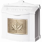 Gaines Leaf Wall Mount White Brass