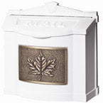 Gaines Leaf Wall Mount White Bronze