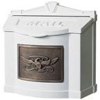 Gaines Eagle Wall Mount White Bronze