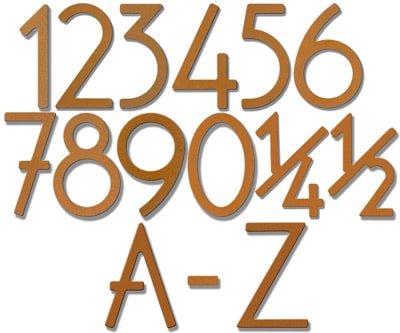 HouseArt Rust House Address Numbers Letters