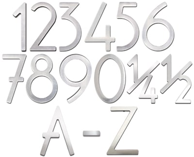 Stainless Steel 3 Inch House Numbers and Letters Product Image