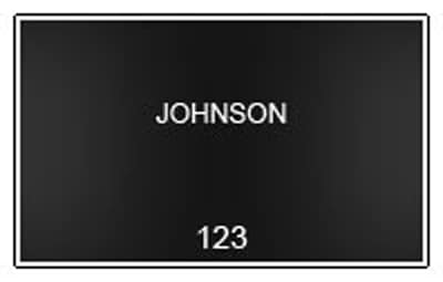 Engraved Address Tags for Vertical Mailboxes