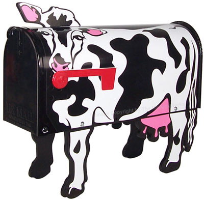 Holstein Cow Novelty Mailbox