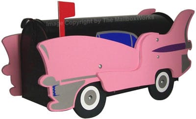 Pink Cadillac Novelty Mailbox