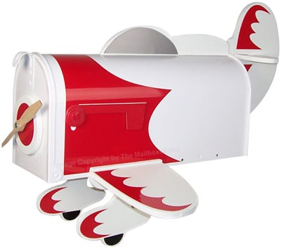 Racing Plane Novelty Mailbox