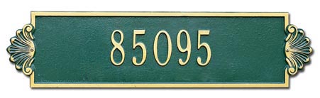 Whitehall Shell Horizontal Address Plaque
