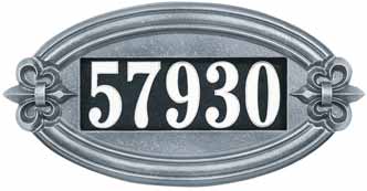 Whitehall FleurDeLis Oval Illuminator Address Plaque