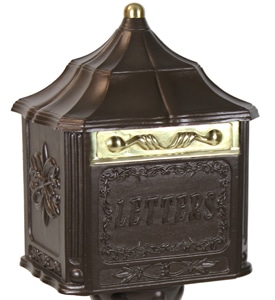 Amco Colonial Pedestal Mailbox Bronze