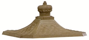 Victorian Pedestal Mailbox Roof Antique Moccasin