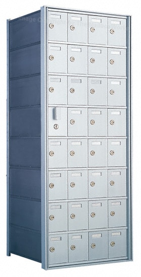 8 Doors High x 4 Doors (31 Tenants) 1600 Front-Load Private Distribution Mailbox in Anodized Aluminum Finish Product Image