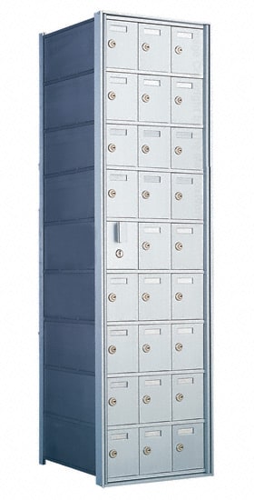 9 Doors High x 3 Doors (26 Tenants) 1600 Front-Load Private Distribution Mailbox in Anodized Aluminum Finish Product Image