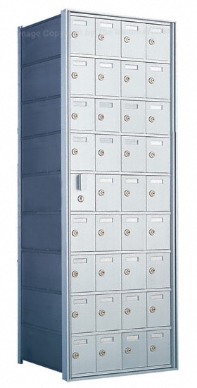 9 Doors High x 4 Doors (35 Tenants) 1600 Front-Load Private Distribution Mailbox in Anodized Aluminum Finish Product Image