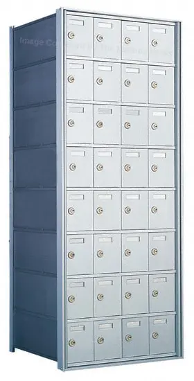 8 Doors High x 4 Doors (32 Tenants) 1700 Horizontal Mailbox Rear-Load Private Distribution in Anodized Aluminum Finish Product Image