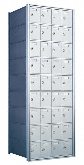 9 Doors High x 4 Doors (36 Tenants) 1700 Horizontal Mailbox Rear-Load Private Distribution in Anodized Aluminum Finish Product Image