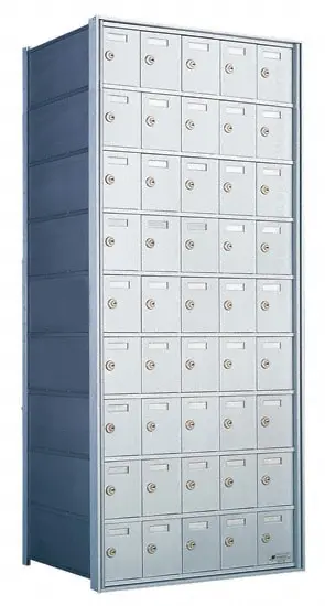 9 Doors High x 5 Doors (45 Tenants) 1700 Horizontal Mailbox Rear-Load Private Distribution in Anodized Aluminum Finish Product Image