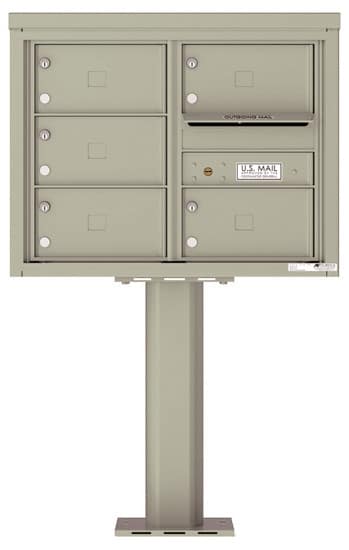 4C06D05X-P Commercial 4C Pedestal Mailboxes