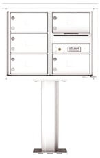 Florence 4C Pedestal 4C06D-05X-P White