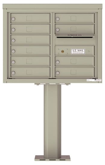 4C06D10-P Commercial 4C Pedestal Mailboxes