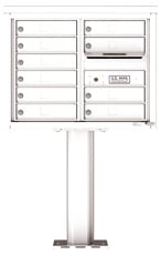 Florence 4C Pedestal 4C06D-10-P White