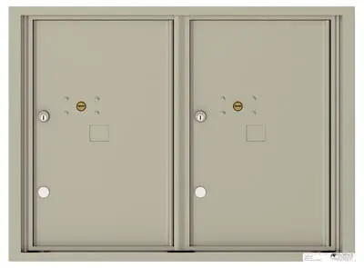 Recessed 4C Horizontal Mailbox – 2 Parcel Lockers – Front Loading – 4C06D-2P – USPS Approved Product Image
