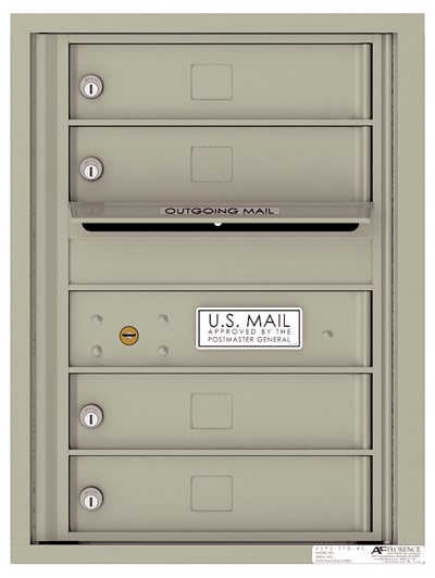 Recessed 4C Horizontal Mailbox – 4 Doors – Front Loading – 4C06S-04-CK25750 – Private Delivery Product Image