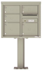 Florence 4C Pedestal 4C07D-05-P Postal Grey