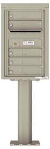 Florence 4C Pedestal 4C07S-05-P Postal Grey