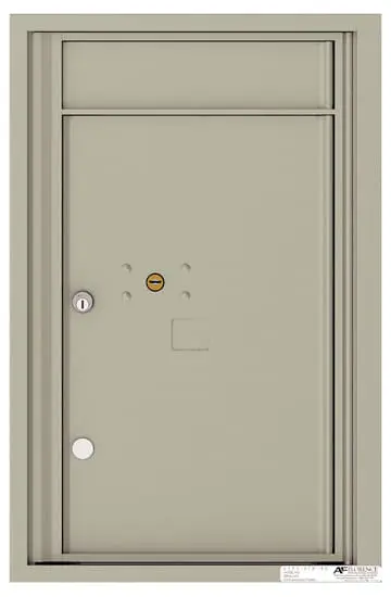 Recessed 4C Horizontal Mailbox – 1 Parcel Locker – Front Loading – 4C07S-1P – USPS Approved Product Image