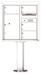 Florence 4C Pedestal 4C08D-04-P White