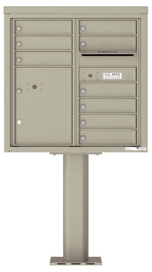 4C08D09-P Commercial 4C Pedestal Mailboxes