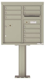 Florence 4C Pedestal 4C08D-09-P Postal Grey