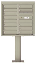 Florence 4C Pedestal 4C08D-13-P Postal Grey