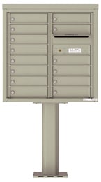 Florence 4C Pedestal 4C08D-14-P Postal Grey