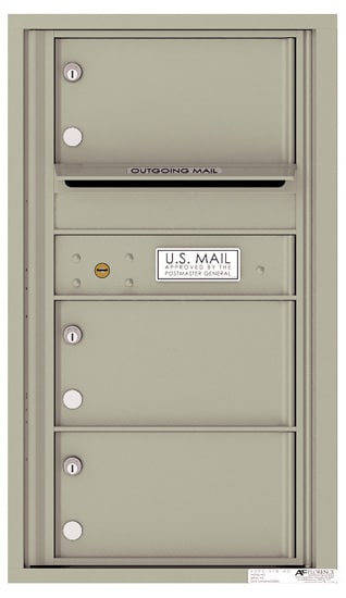 Florence Recessed 4C Horizontal Mailbox – 3 Tenant Doors – Front Loading – 8 Doors High – USPS Access Product Image